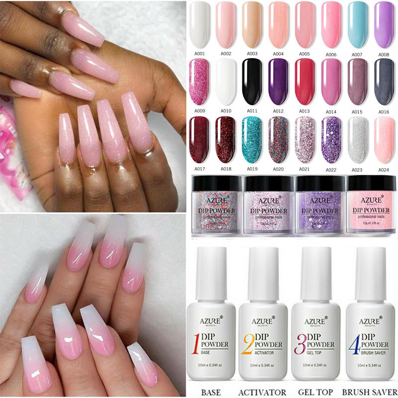 Buy 10ML Dipping System Nail Dip Powder with Base Top Activator Liquid