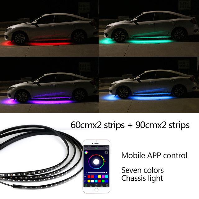 Cheap Car Chassis Flexible Strip Lights Auto RGB Underglow Decorative