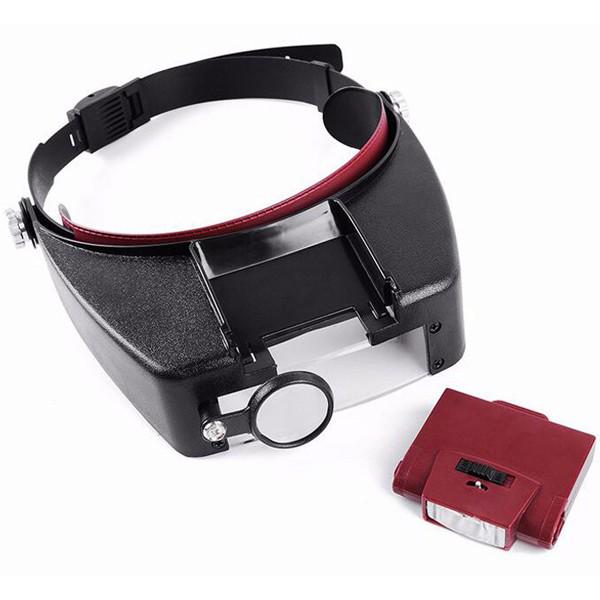 LED Headband Magnifier Adjustable 10x Magnifying Glass Loupe Jewelry