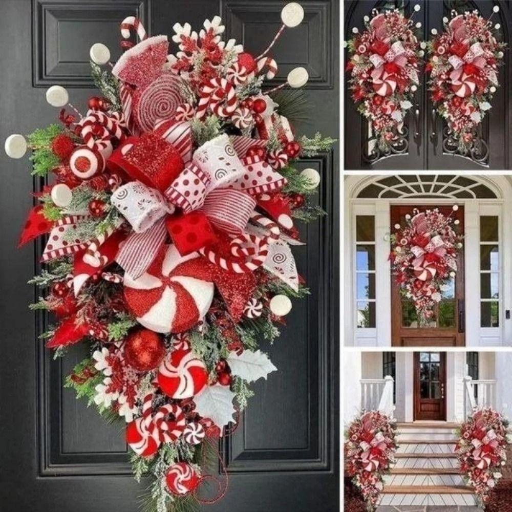 Buy Hanging Ornaments Wall Decorations Rattan Christmas Wreath Tree Wreath Garlands Wreath with