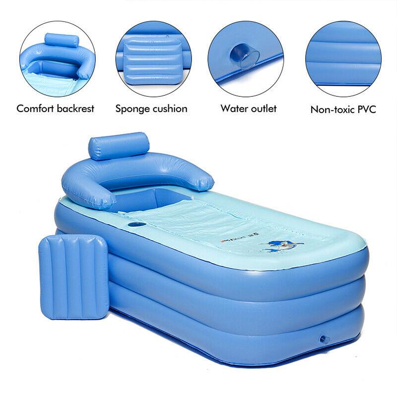 Intime Adult Foldable Inflatable Outdoor Spa Bathtub Blow Up Kit