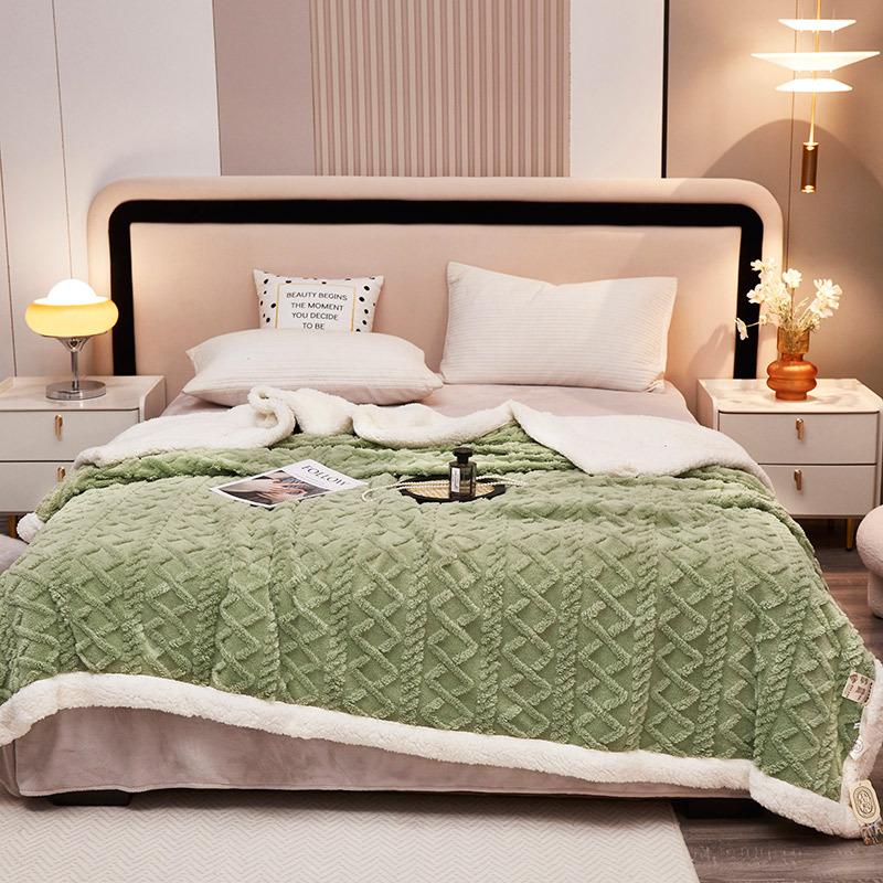 Cheap Thick Winter Blanket Throw Soft Warm Wool Blankets for Beds Plaid