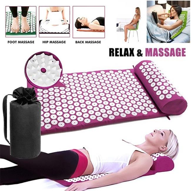 Buy 67cm*42cm Massage Mat Acupressure Mat Relieve Back Body Pain Yoga Lotus Spike Acupuncture