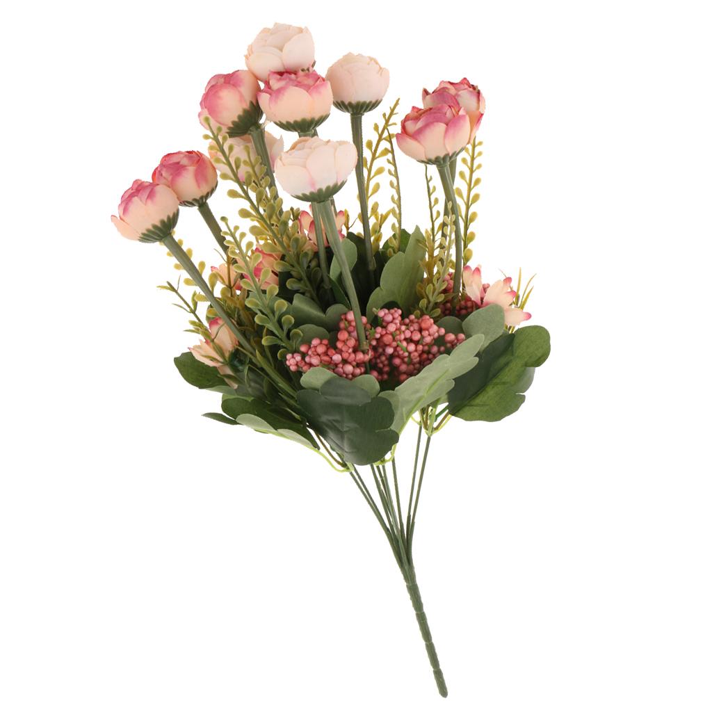 💰Koop 1 Bunch Artificial Flowers Silk Camellia Buds Home Garden Decor