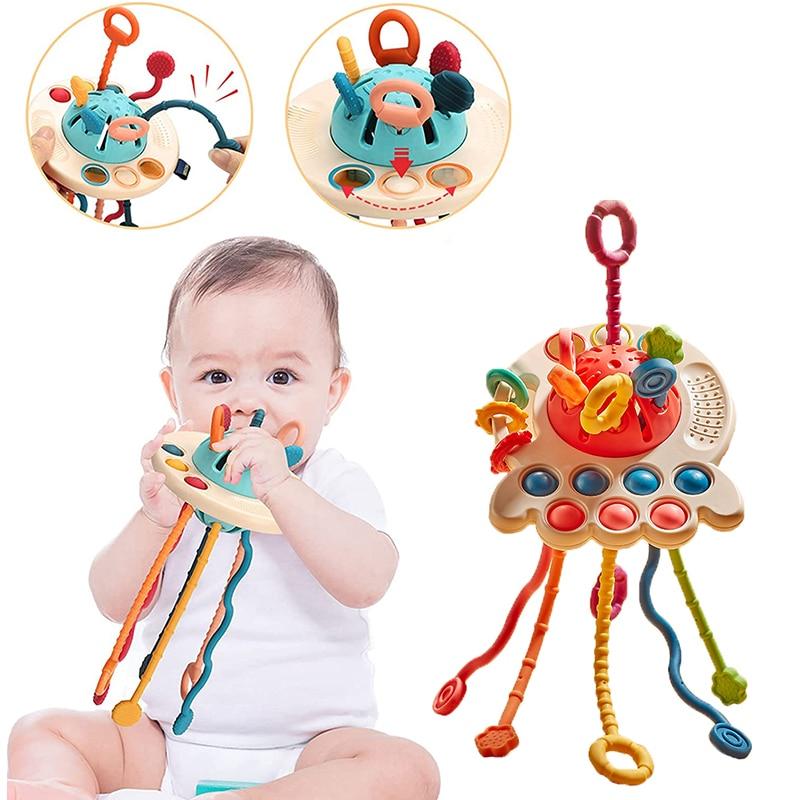 Cheap Baby Montessori Sensory Development Educational Toys Pull String