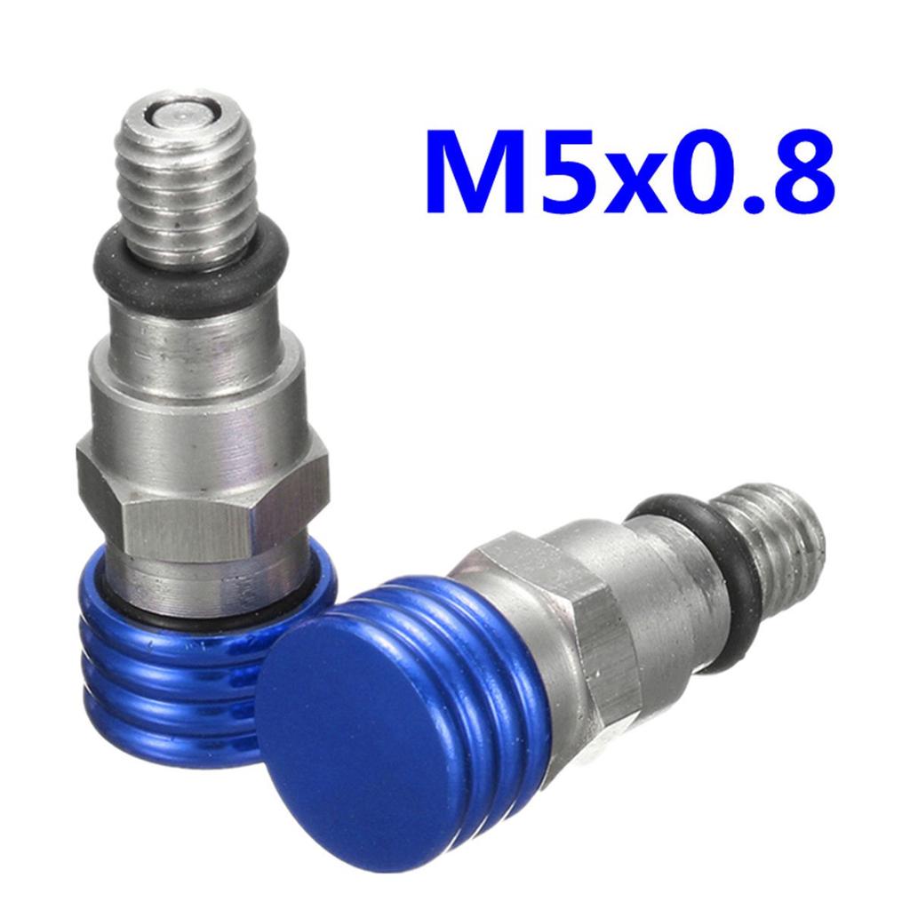 Pair Motocross Fork Air Bleeder Valves Screw M5x0.8 Motorcycle Air