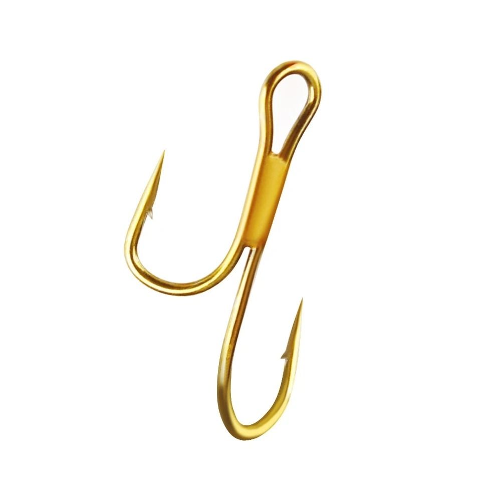 Hook Ryder Pike Salmon Trout Golden Fishing Hooks Double Fishing Hooks