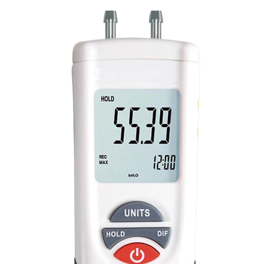 Buy Manometer Digital Air Pressure Meter Differential Gauge HVAC Gas
