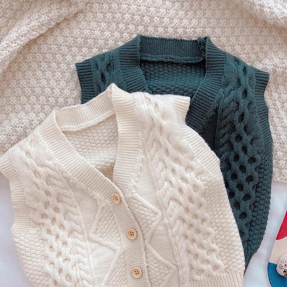 Buy Autumn Winter Infant Baby Boys Girls Sweater Vest Cardigan Crochet Sweater VNeck Button up