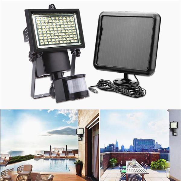 Buy 100 LED Power Rechargeable Solar Infrared Motion Detector Lamp