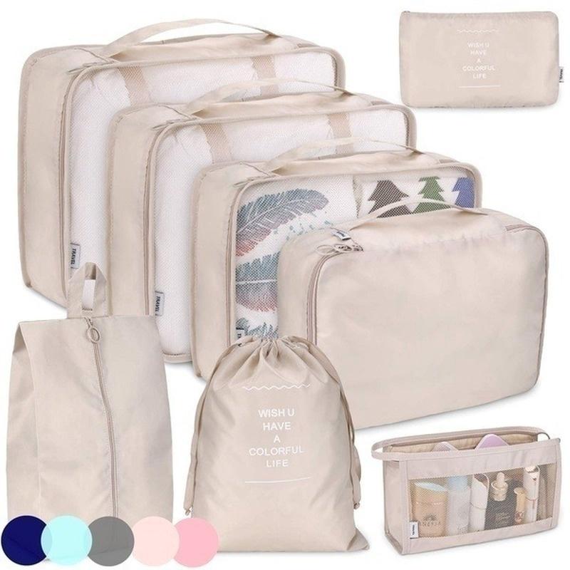 Cheap 8PCS Set for Travel Organizer Bags Accessories Luggage Suitcase Organizer Waterproof Wash