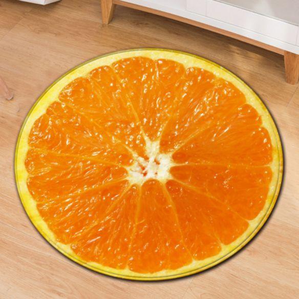 Buy Multicolored Emulational Fruits Rug Round Mat Novelty 3D Effect