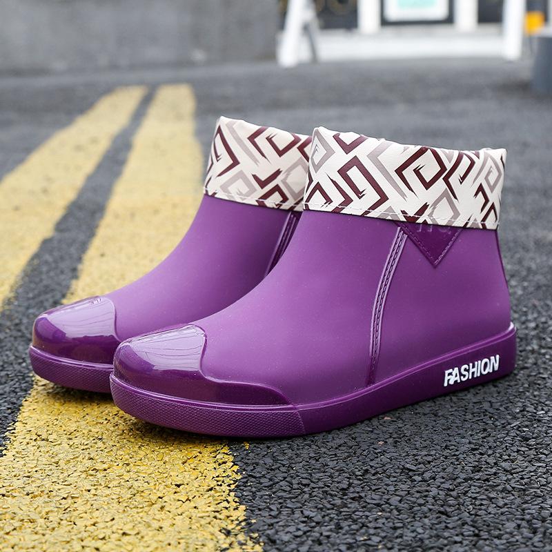 Buy Ankle Boots Female Casual Rainboots Shoes Winter Warm Rain Boots