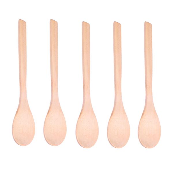 Buy 5Piece Natural Antibacterial Nontoxic Wooden Soup Spoon Teaspoon