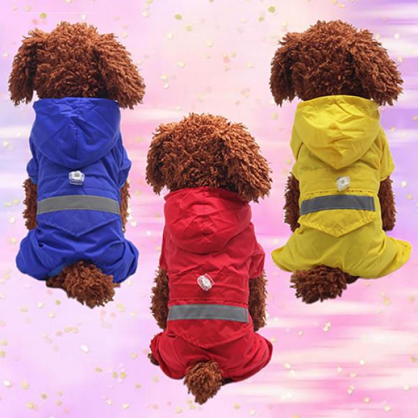 Cheap Pet Dog Fluorescent Raincoat Waterproof Dog Clothes Outdoor Coat