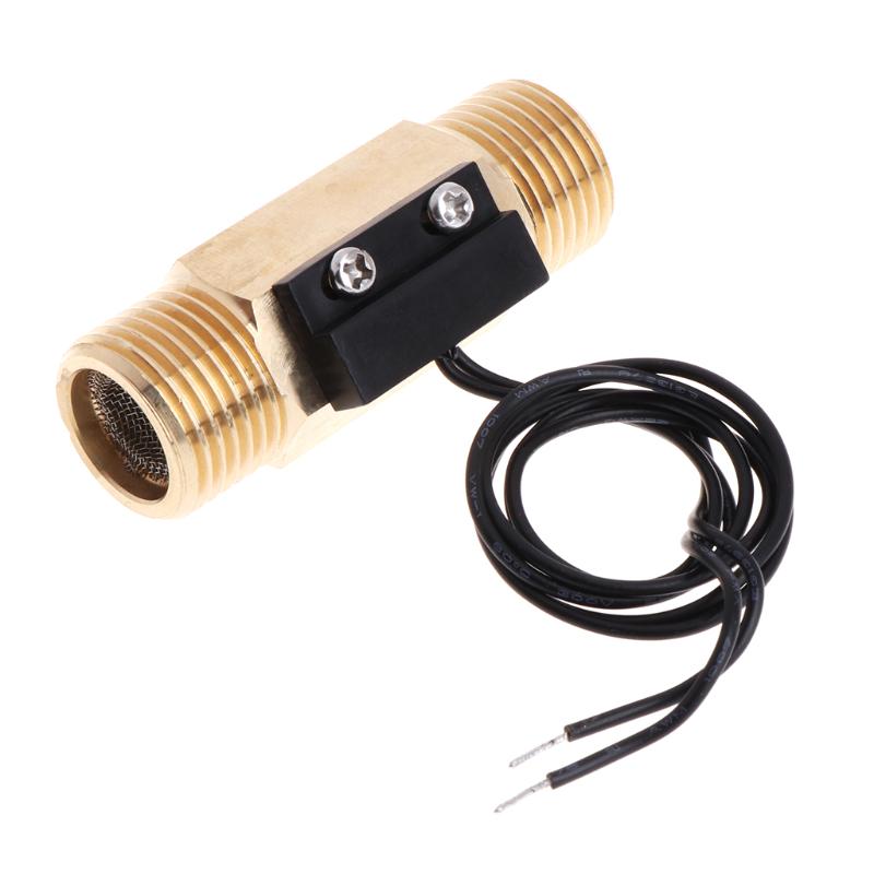 Buy DC 250V G1/2 Inch Water Flow Sensor Switch Meter Copper Liquid DN15