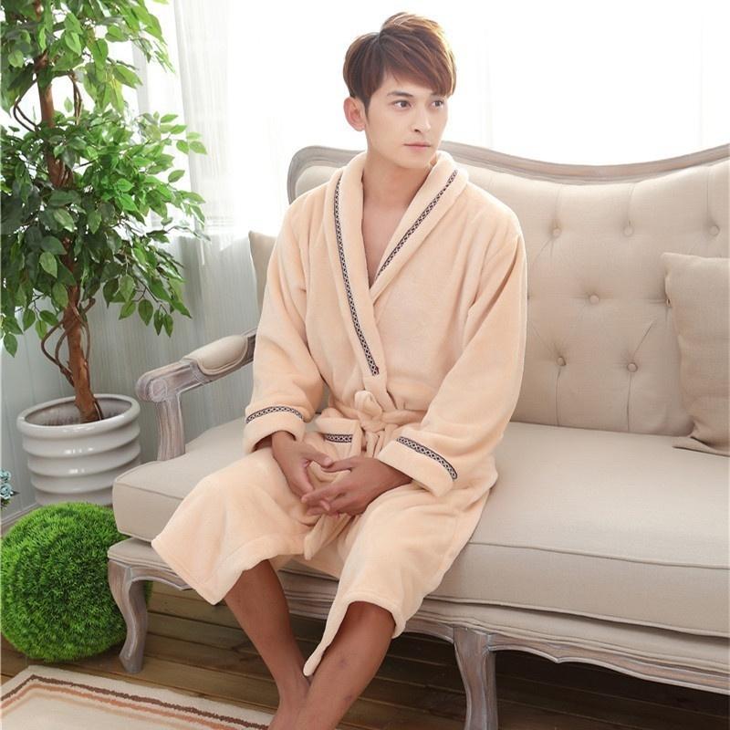 Buy Men Women Winter Terry Cloth Bath Robe Towel Bathrobe Nightgown