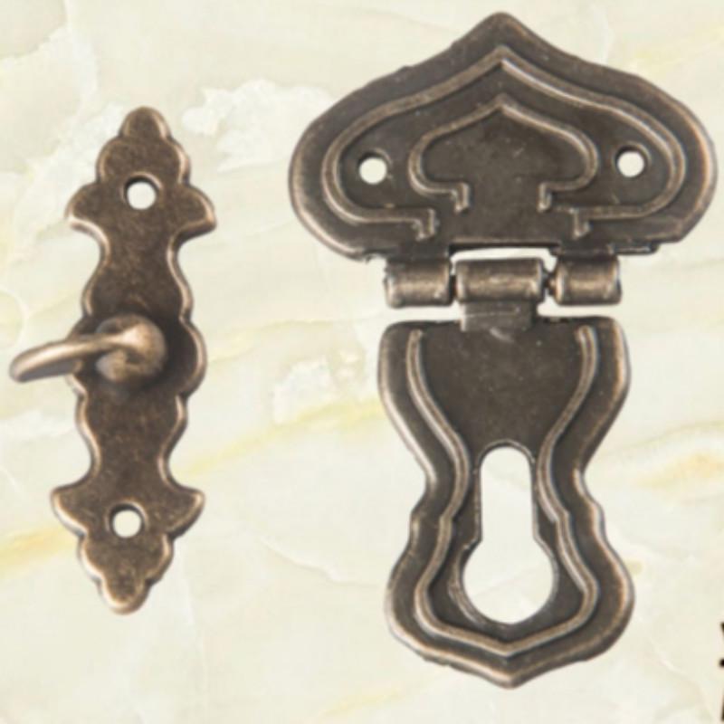 Buy Antique Gourd Wooden Box Dark Box Lock Hinge Button Gourd Lock at