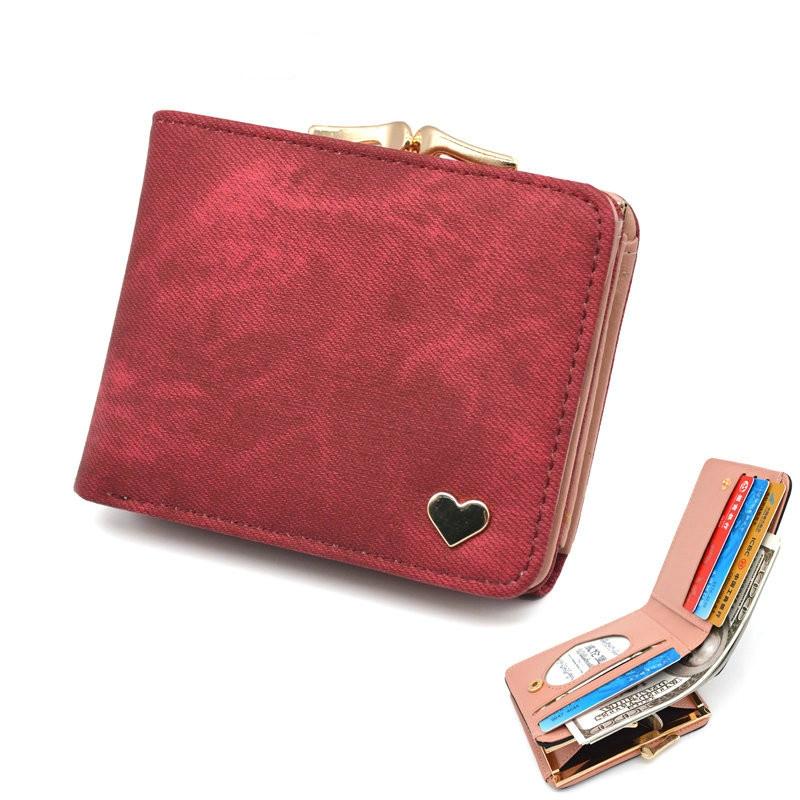 Cheap Small Hasp Coin Purse Wallets Women Mini Leather Clutch Card