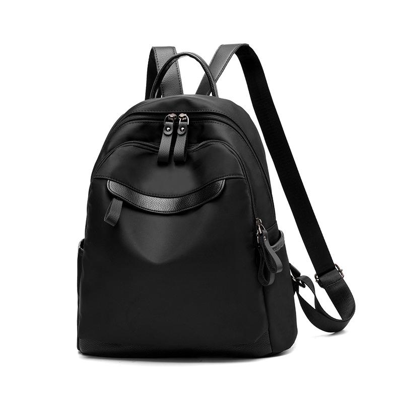 Buy Women's Black Cool Double Shoulder Backpack Female Student Backpack Fashion Leisure Backpack