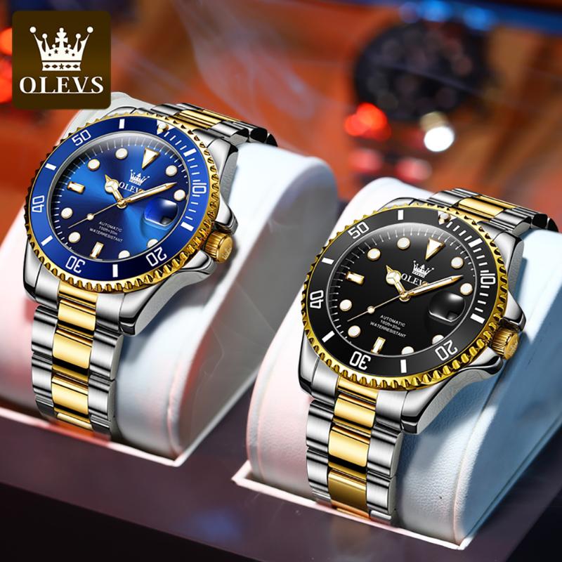 Buy OLEVS Brand Business Men Watches Automatic ROLEXES Green Watch Men