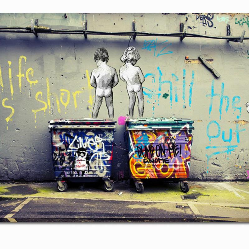 1 Pcs Modern Banksy Art Life Is Short Chill The Duck Out Wall Art Kids With Dustbin  Painting Prints-buy at a low prices on Joom e-commerce platform