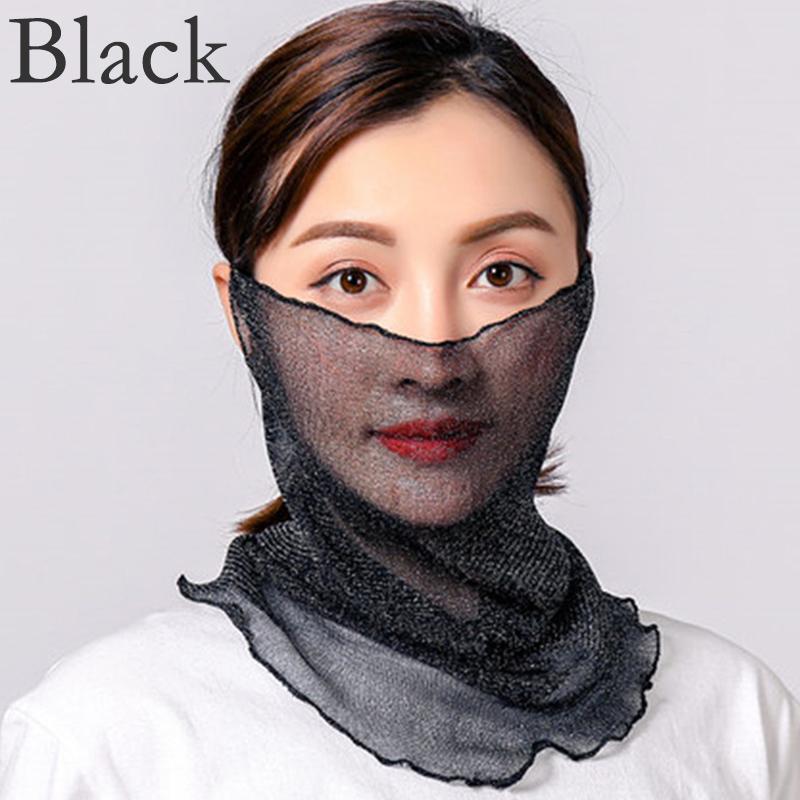 Buy 1PC Sun Proof Scarf Reusable Chiffon Face Mask Hanging Ear