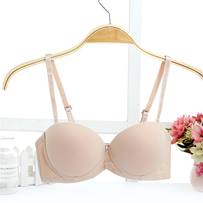 Buy 1/2 Half Cup Smooth No Trace Small Chest Bra Comfortable Girl Gathered Bra at affordable