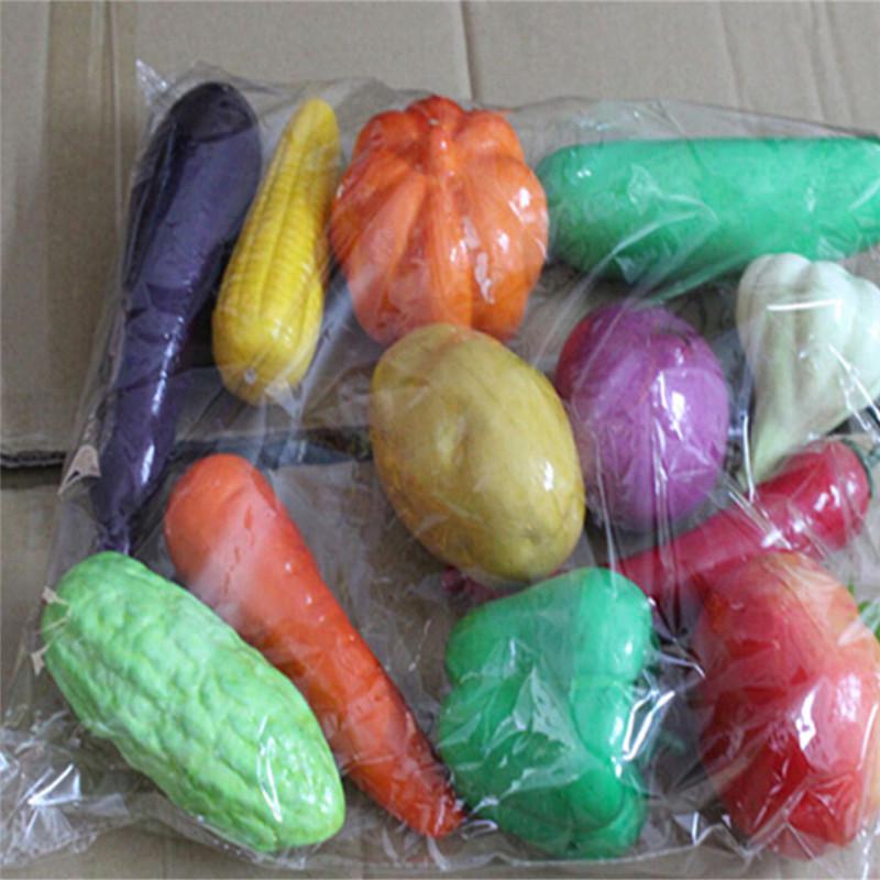 Buy 12Pcs Lifelike Artificial Plastic Fruit Vegetables Kitchen Home