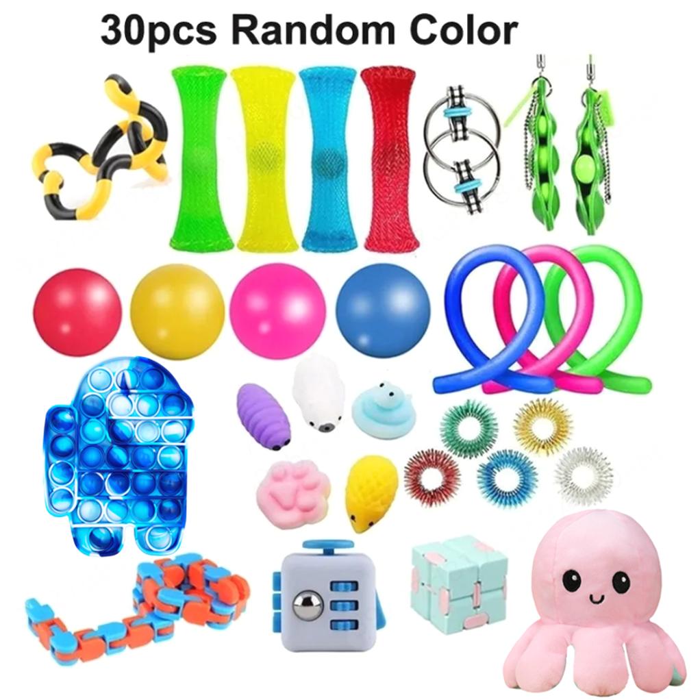 Buy Kit Pop It Fidget Toys Fidget Pack Reversible Flip Plush at