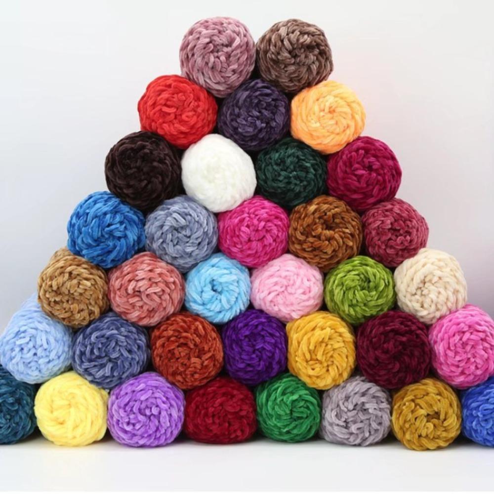 Cheap Cotton Thread 100g Yarn Ball Sewing Material Velvet Knitting Wool