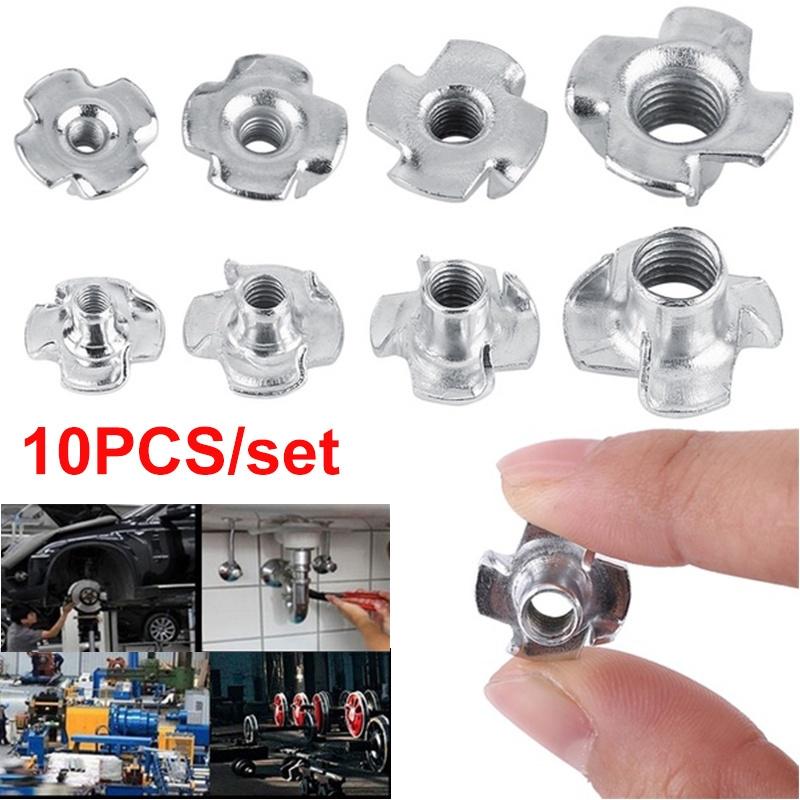 Buy Zinc Plated Carbon Steel T Nut FourPronged Tee Nuts for