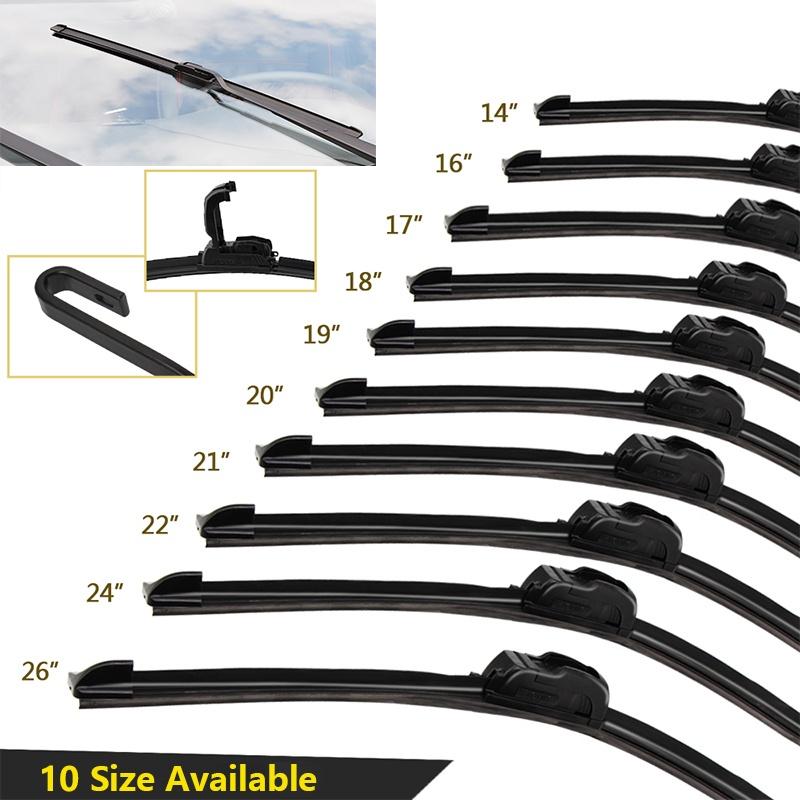 Cheap Car Glass Wiper Wiper Blade U Hook Universal Car Natural Rubber Auto Windshield Wipers Joom