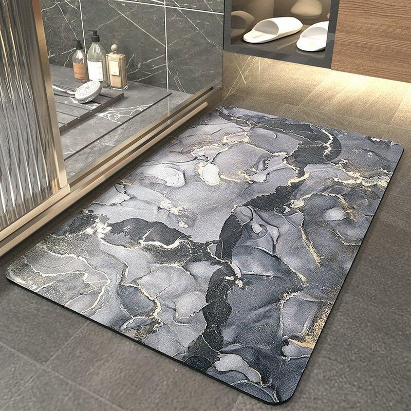 Cheap Napa Skin Bathroom Mat Abstract Marble Floor Mat NonSlip