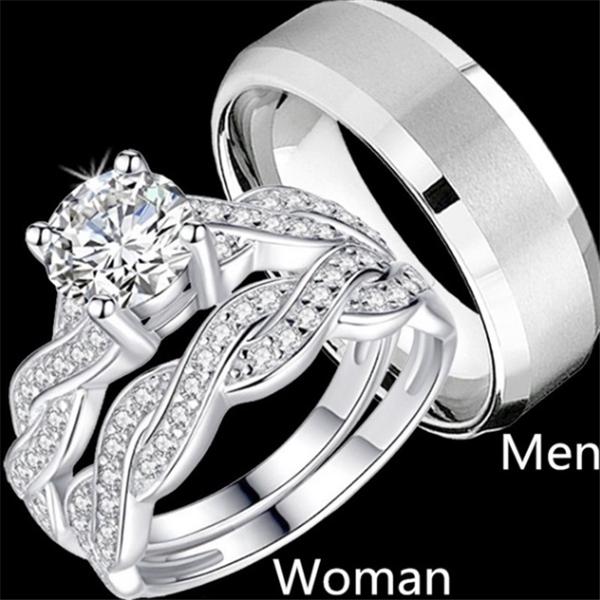 Buy His And Hers Crystal Rhinestone Anniversary Promise Wedding