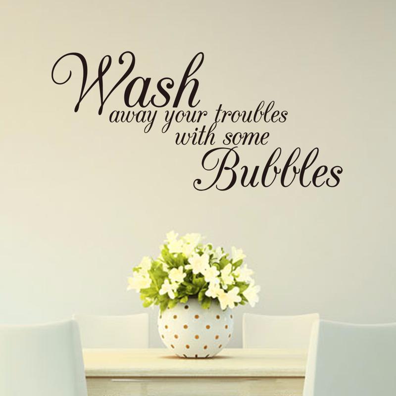 Bathroom wall stickers wash away your troubles waterproof removable