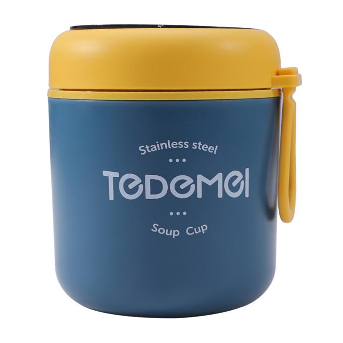 Cheap Stainless Steel Lunch Box Drinking Cup with Spoon Food Thermos