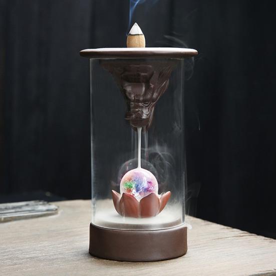 Kúpiť Backflow Waterfall Ceramics Incense Burner LED LightUp Halloween