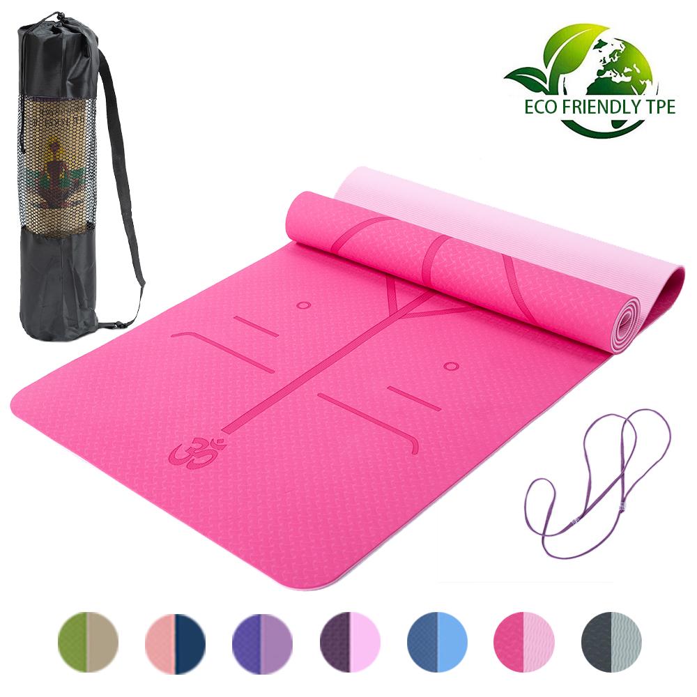 Buy Nonslip TPE Yoga Mats Tasteless Pilates Gym Exercise Sport Living