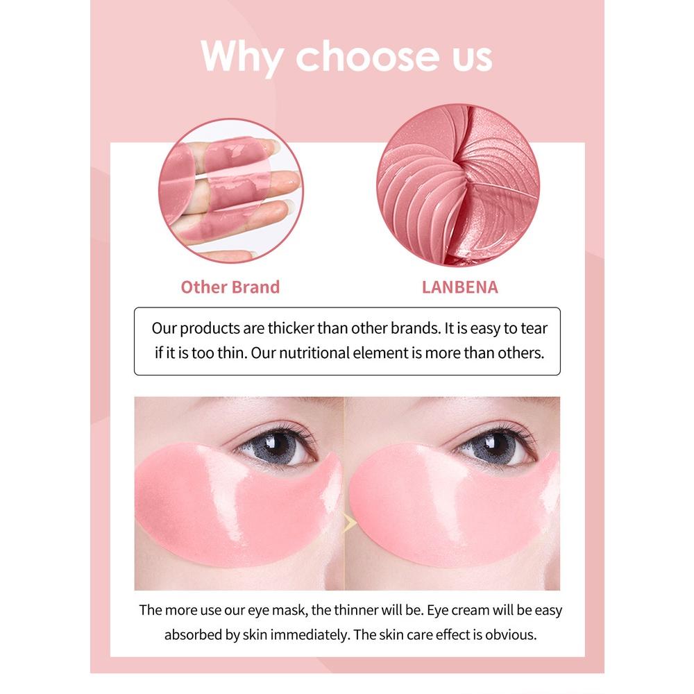 Buy LANBENA Rose Hydra Gel Eye Mask Lady Collagen Eye Patches Remove