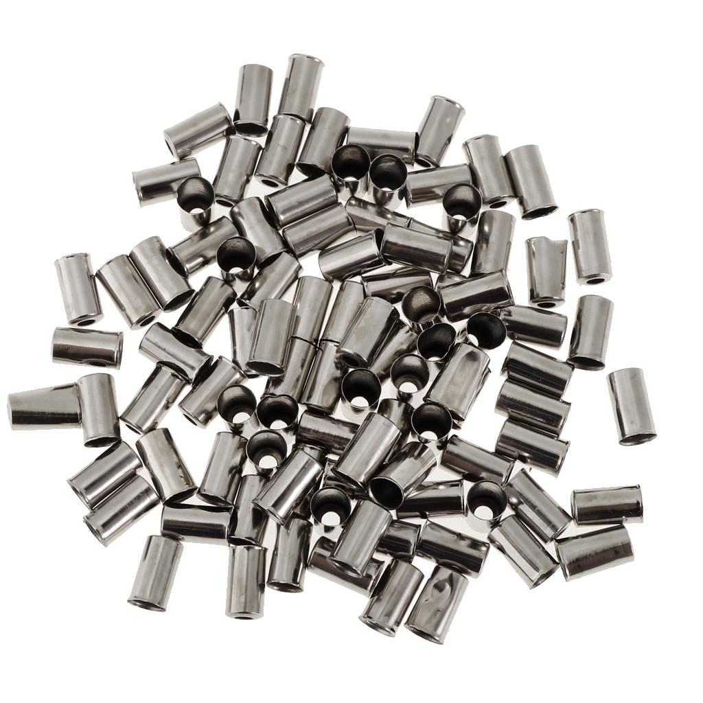 Buy 100Pcs Bike Brake Cable End Cap Crimps Housing Ferrules Aluminum at