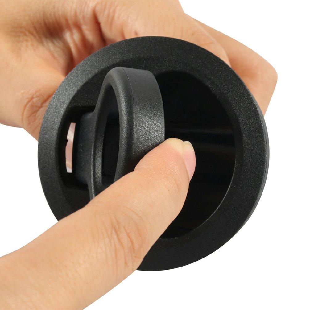 Sports THORN Boat 2 Flush Pull Slam Latch Black Plastic Round for RV