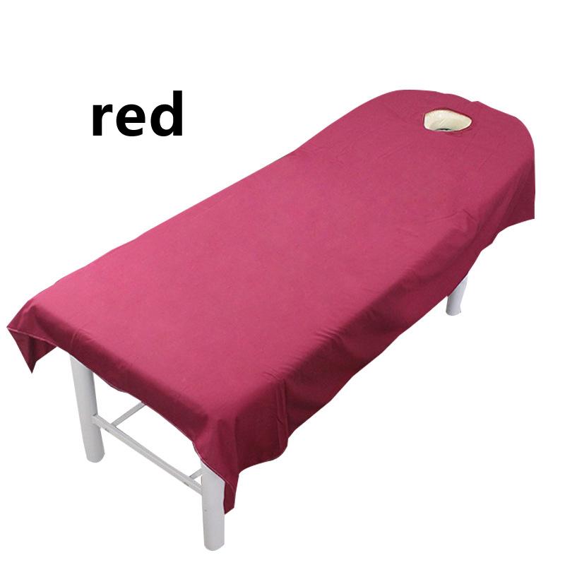 1Pcs Beauty Bed Table Cover Cosmetic Salon Sheets Sheets With Hole SPA