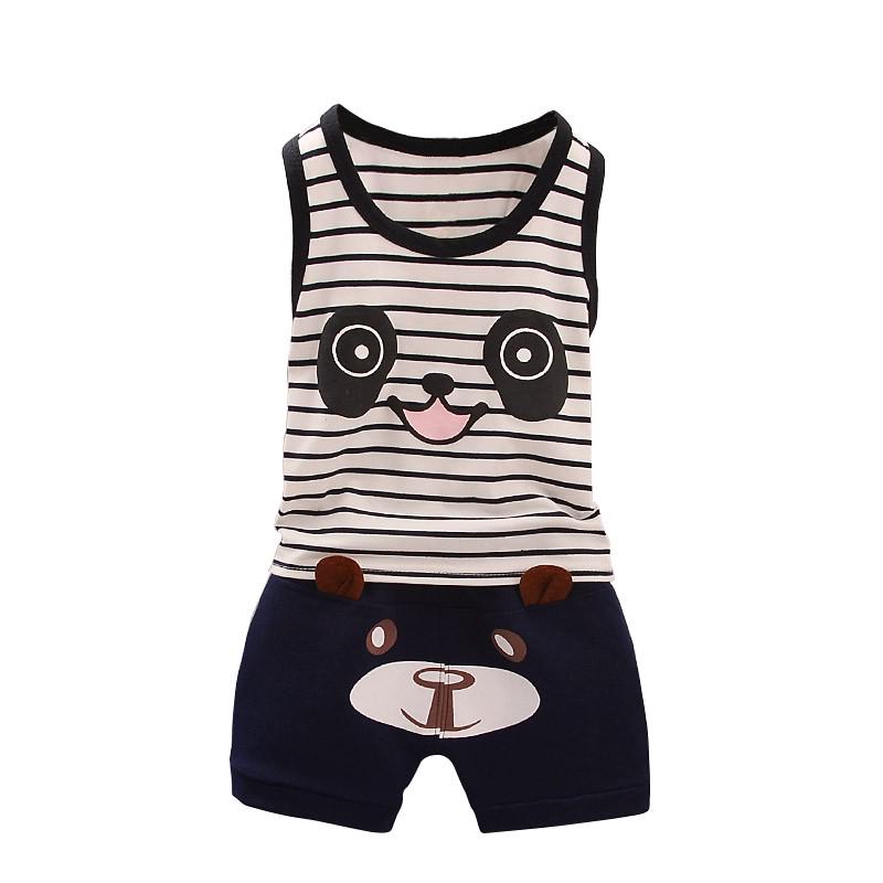 Buy 2Pcs Baby Boy Vest Tops + Shorts Pants Toddler Summer Outfits Clothes Set 024M at
