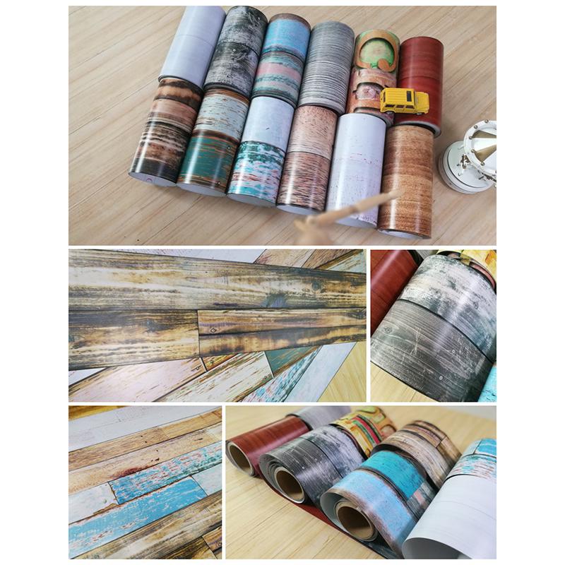 Buy Wood Grain Wall Decal Paper Self Adhesive Floor Sticker Bedroom