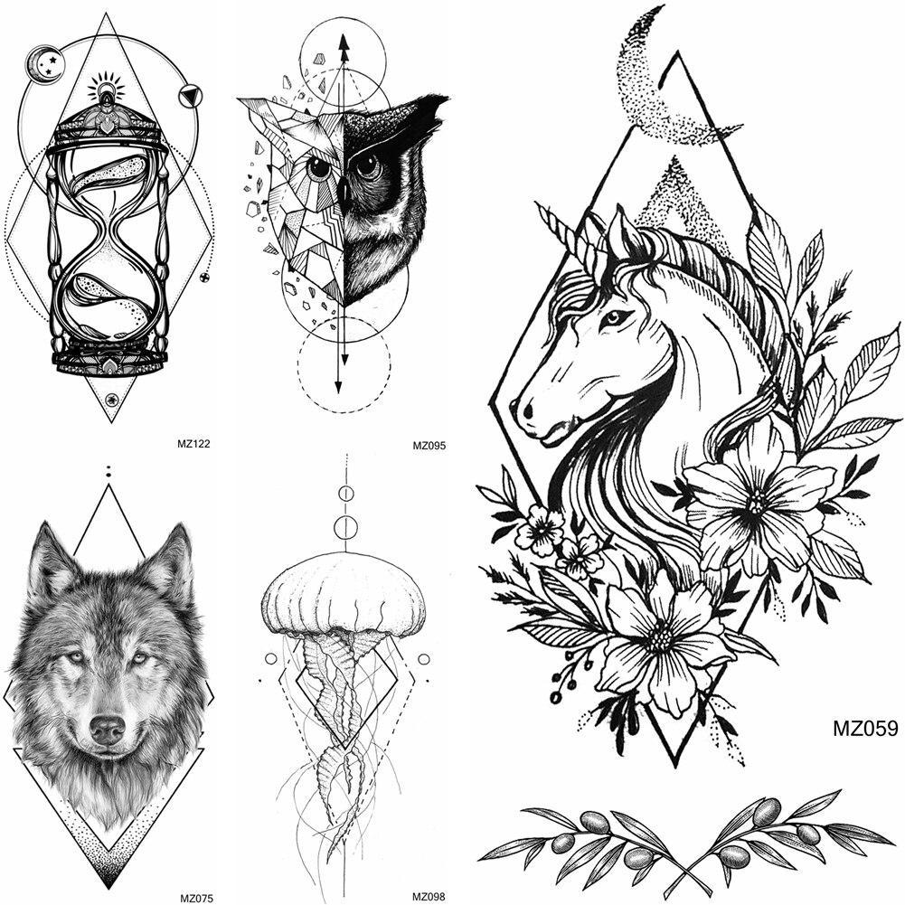 Buy 1Pc Geometric Unicorn Temporary Tattoo Fake Flower Planets Wolf Jellyfish Tattoos For Adult Body Art At Affordable Prices — Free Shipping, Real Reviews With Photos — Joom 1001_x_1001_jpg