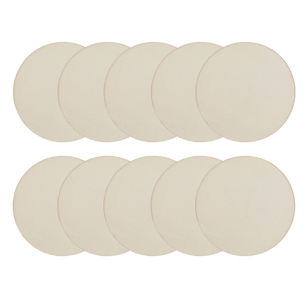 Cheap Scrapbooking Wooden Tags Wedding Decor Blank Plaque Round Wood