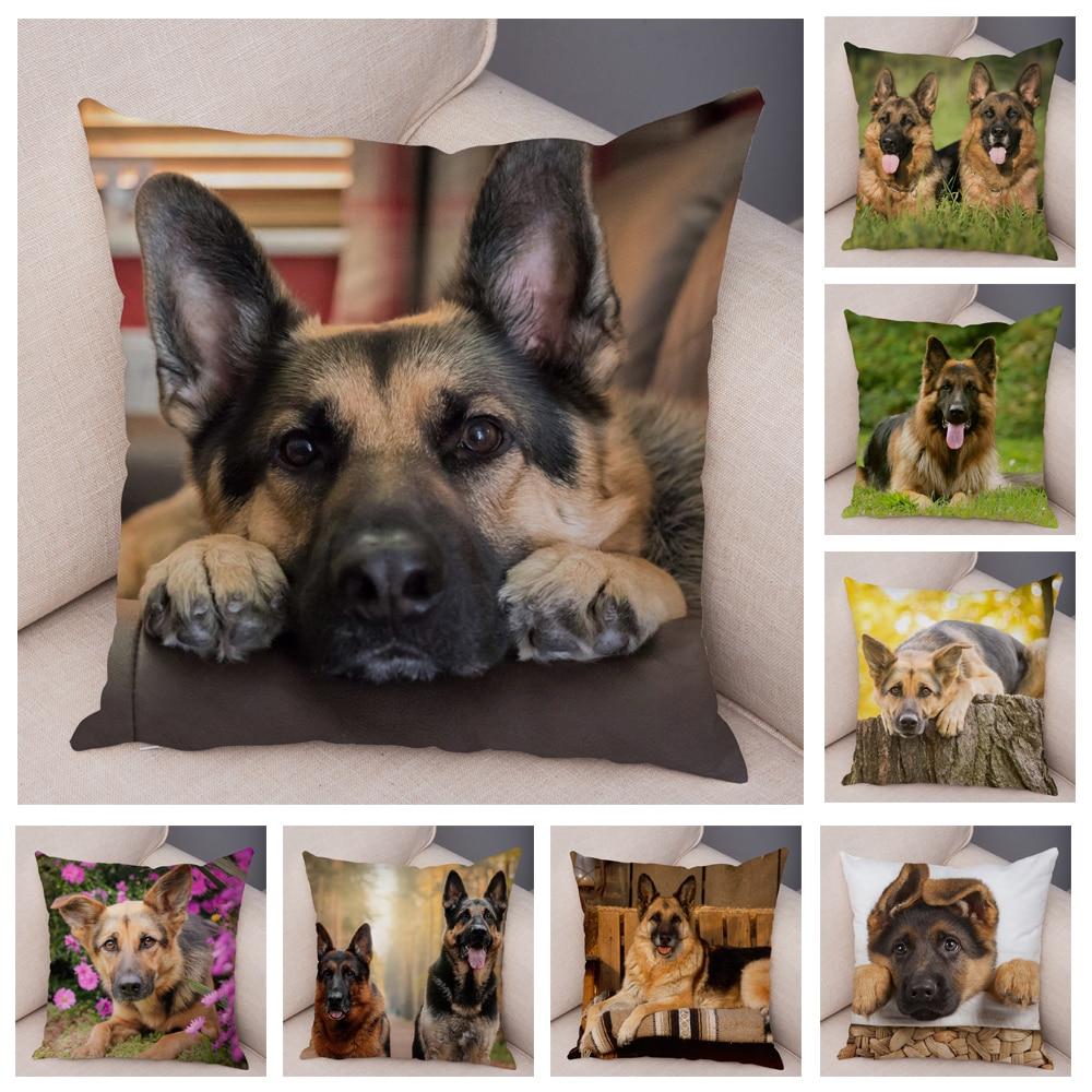 Cheap Pet Animal German Shepherd Dog Pillow Case Covers Cushion Cover