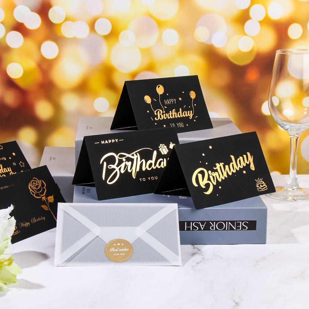 Cheap Notecards Black Exquisite Business Activity Wish Card Greeting