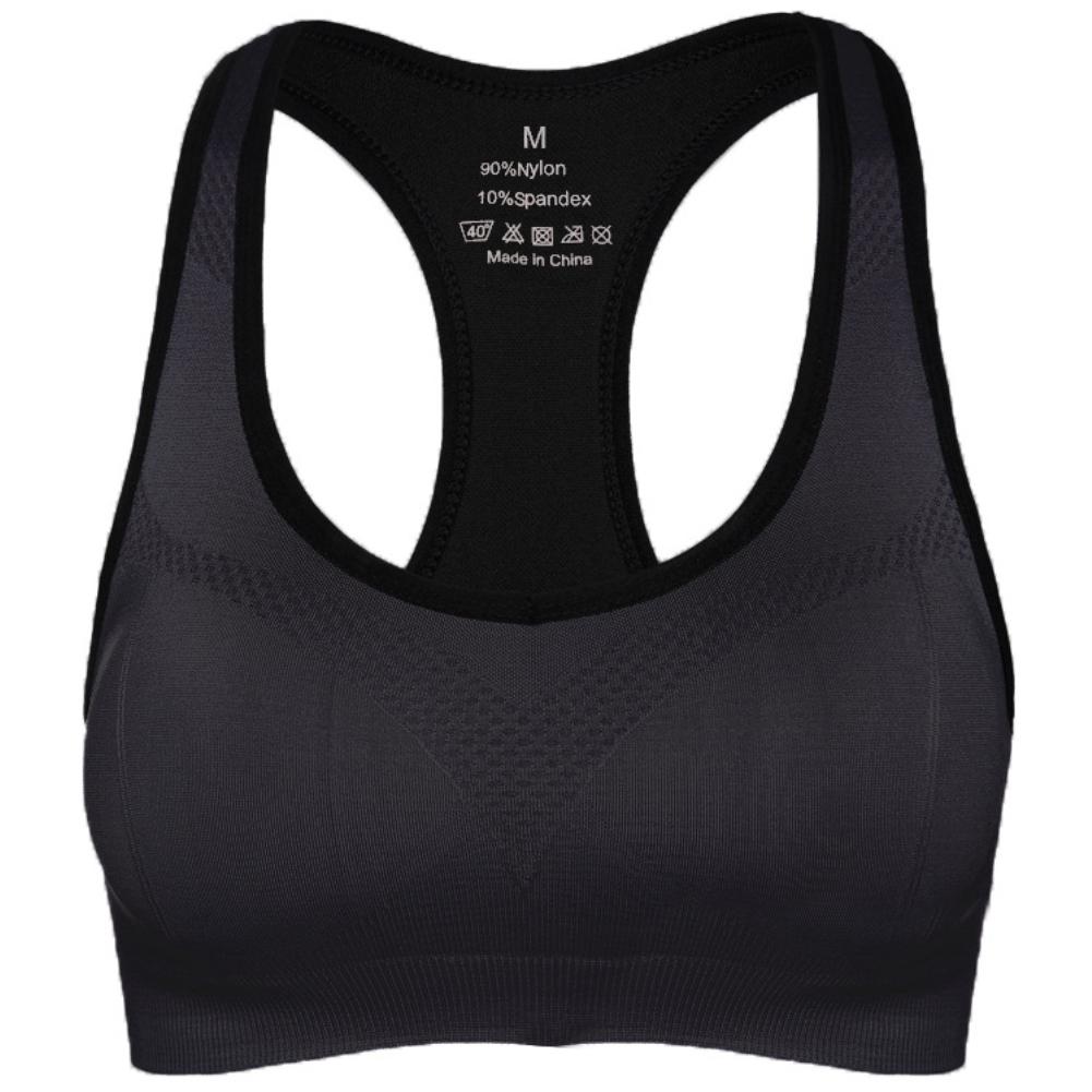 Buy Sports Bra,Chic Women Solid Color Breathable Wireless Padded Bra